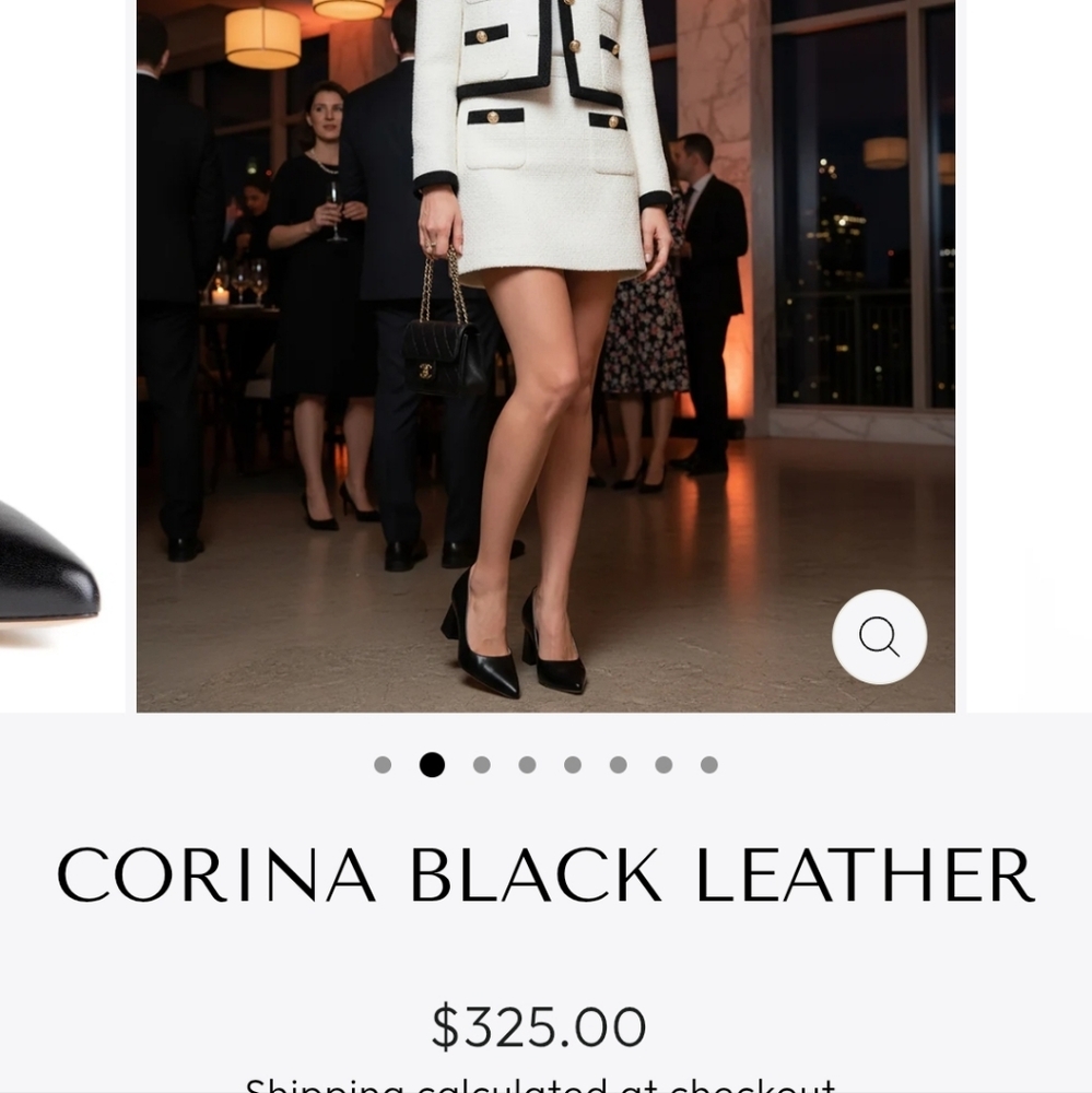 BEAUTIISOLES By Robyn Shreiber Corina Black Leather Made In Italy - Picture 3 of 11